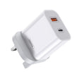 REMAX RP-U68 Speedy Series 20W USB+USB-C/Type-C Interface Fast Charger, Specification:UK Plug(White) - USB Charger by REMAX | Online Shopping South Africa | PMC TechLife | Buy Now Pay Later Mobicred