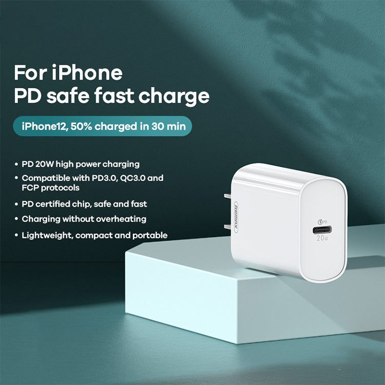 REMAX RP-U70 Jane Series 20W USB-C/Type-C PD Fast Charger, Specification:US Plug(White)