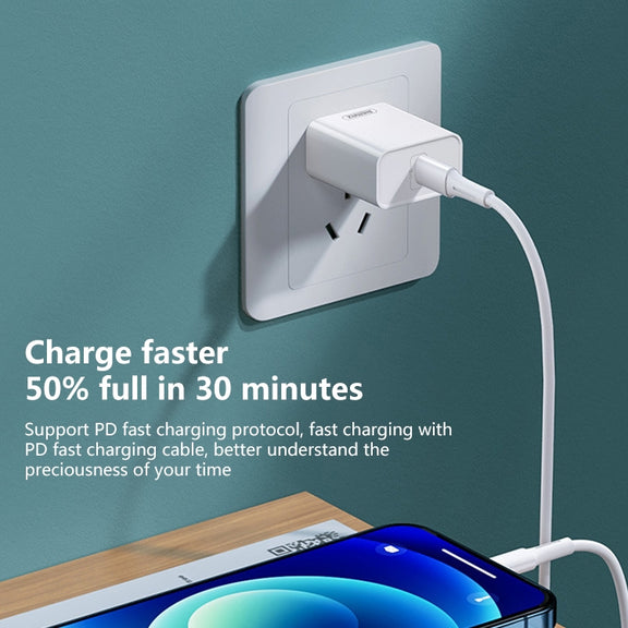REMAX RP-U70 Jane Series 20W USB-C/Type-C PD Fast Charger, Specification:US Plug(White)