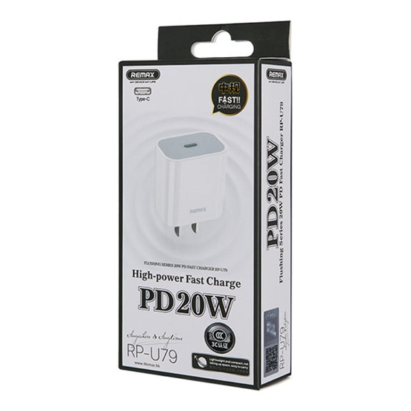 REMAX RP-U79 Speed Series 20W USB-C/Type-C Multi-Compatible Fast Charger, Specification:CN Plug(White)