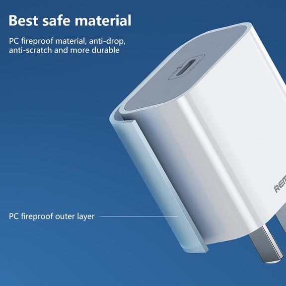 REMAX RP-U79 Speed Series 20W USB-C/Type-C Multi-Compatible Fast Charger, Specification:UK Plug(White)