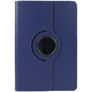 For 10 inch Tablet 360 Degree Rotation Litchi Texture Flip Leather Tablet Case(Blue)