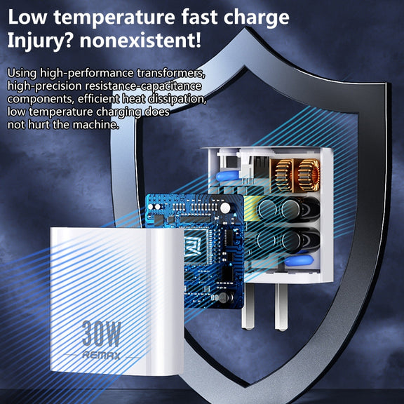 REMAX RP-U82 30W USB+USB-C/Type-C Dual Interface Fast Charger, Specification:CN Plug(White)