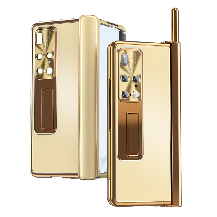For Huawei Mate X2 Aluminum Alloy Double Hinge Shockproof Phone Protective Case(Champagne Gold)
