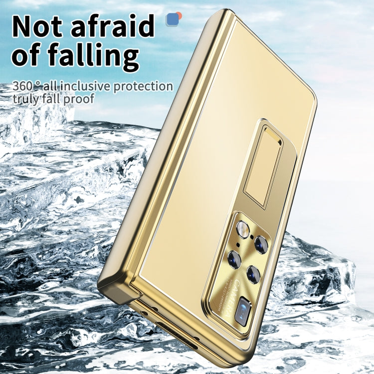 For Huawei Mate X2 Aluminum Alloy Double Hinge Shockproof Phone Protective Case(Gold)