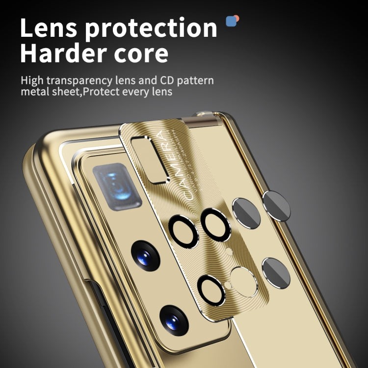For Huawei Mate X2 Aluminum Alloy Double Hinge Shockproof Phone Protective Case(Gold)