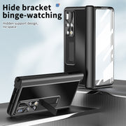 For Huawei Mate X2 Aluminum Alloy Double Hinge Shockproof Phone Protective Case(Black)