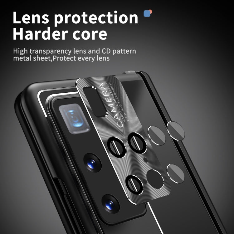 For Huawei Mate X2 Aluminum Alloy Double Hinge Shockproof Phone Protective Case(Black)
