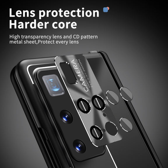 For Huawei Mate X2 Aluminum Alloy Double Hinge Shockproof Phone Protective Case(Black)