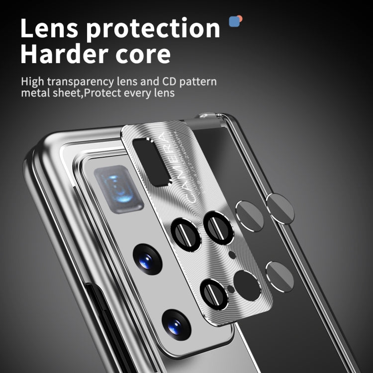 For Huawei Mate X2 Aluminum Alloy Double Hinge Shockproof Phone Protective Case(Silver)
