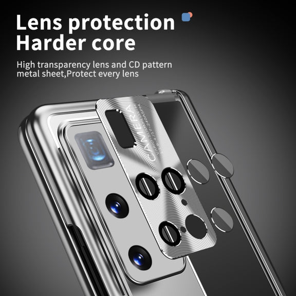 For Huawei Mate X2 Aluminum Alloy Double Hinge Shockproof Phone Protective Case(Silver)