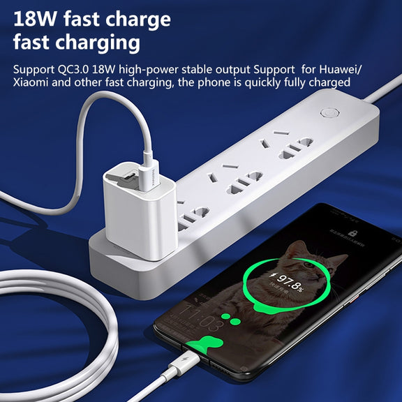 REMAX RP-U68 20W USB+USB-C/Type-C Dual Interface Fast Charger Set, Specification:CN Plug(White)