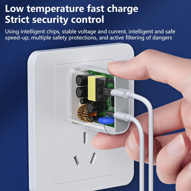 REMAX RP-U68 20W USB+USB-C/Type-C Dual Interface Fast Charger Set, Specification:US Plug(White)