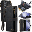 For Samsung Galaxy Z Fold5 CaseMe C30 Multifunctional Card Slots Zipper Phone Leather Phone Case(Black) - free shipping - PMC Jewellery - Order now!