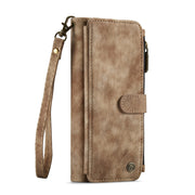 For Samsung Galaxy Z Fold5 CaseMe C30 Multifunctional Card Slots Zipper Phone Leather Phone Case(Brown)