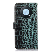 For Huawei Nova Y90/Enjoy 50 Pro Crocodile Top Layer Cowhide Leather Phone Case(Green)