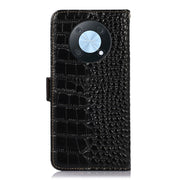 For Huawei Nova Y90/Enjoy 50 Pro Crocodile Top Layer Cowhide Leather Phone Case(Black)