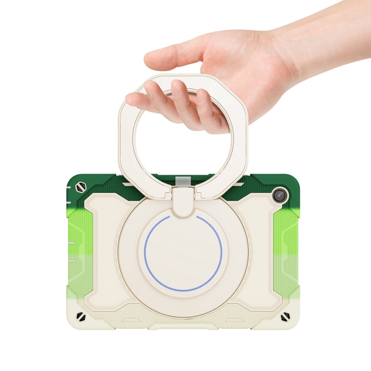 For Lenovo Tab M10 Plus 3rd Gen Armor Contrast Color Silicone + PC Tablet Case(Colorful Green)