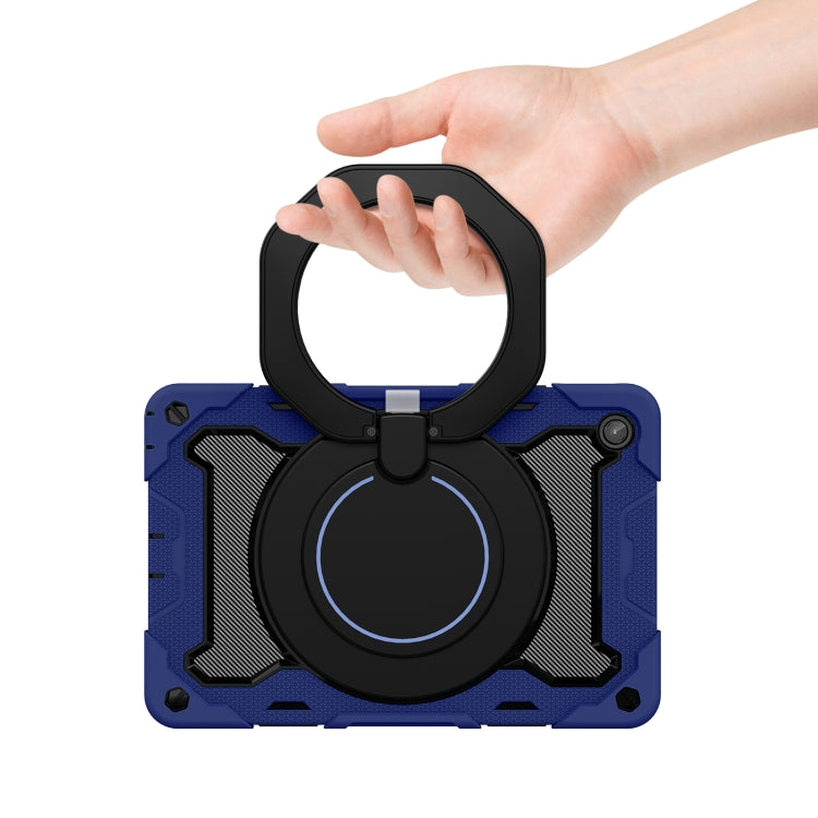 For Lenovo Tab M10 Plus 3rd Gen Armor Contrast Color Silicone + PC Tablet Case(Navy Blue)