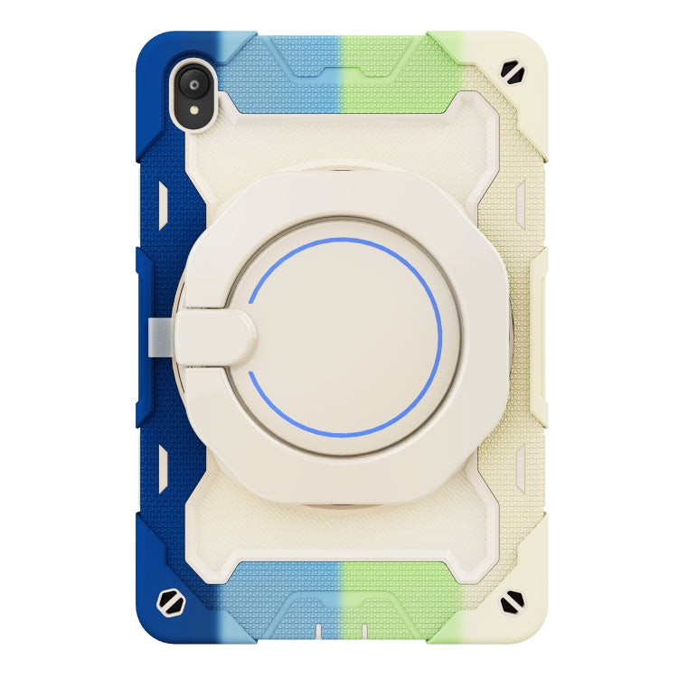 For Lenovo Tad P11 Armor Contrast Color Silicone + PC Tablet Case(Colorful Blue)