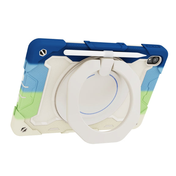 For Lenovo Tad P11 Armor Contrast Color Silicone + PC Tablet Case(Colorful Blue)