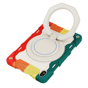 For Lenovo Tad P11 Armor Contrast Color Silicone + PC Tablet Case(Colorful Red)