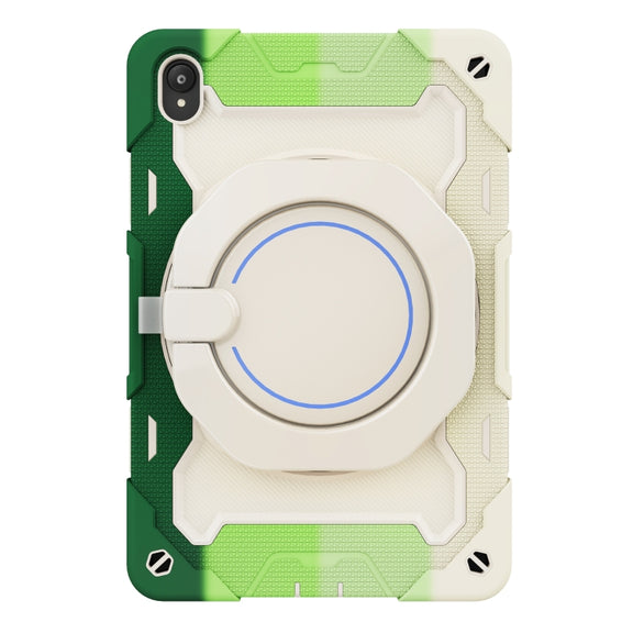 For Lenovo Tad P11 Armor Contrast Color Silicone + PC Tablet Case(Colorful Green)