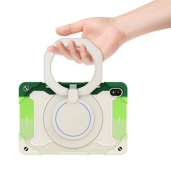 For Lenovo Tad P11 Armor Contrast Color Silicone + PC Tablet Case(Colorful Green)