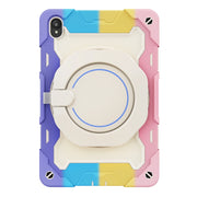 For Lenovo Tad P11 Armor Contrast Color Silicone + PC Tablet Case(Colorful Pink)