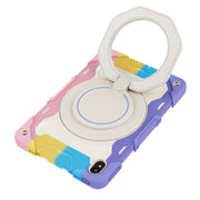 For Lenovo Tad P11 Armor Contrast Color Silicone + PC Tablet Case(Colorful Pink)
