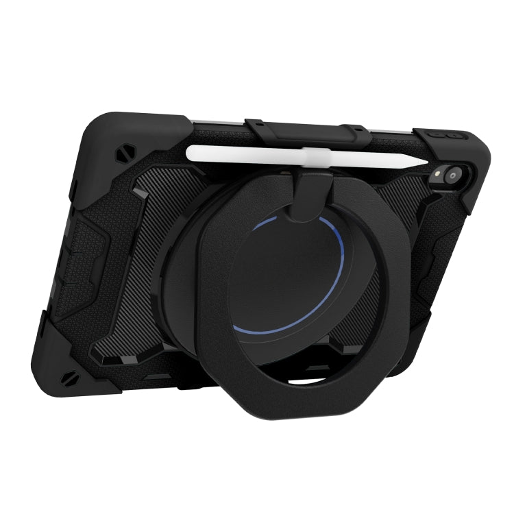 For Lenovo Tad P11 Armor Contrast Color Silicone + PC Tablet Case(Black)