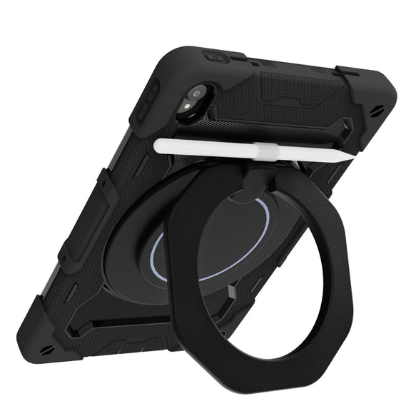 For Lenovo Tad P11 Armor Contrast Color Silicone + PC Tablet Case(Black)