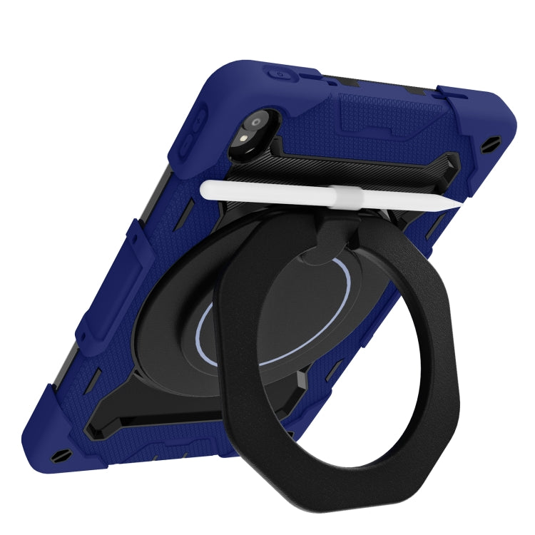 For Lenovo Tad P11 Armor Contrast Color Silicone + PC Tablet Case(Navy Blue)