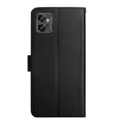 For Motorola Moto G32 Genuine Leather Fingerprint-proof Horizontal Flip Phone Case(Black)