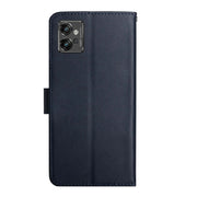 For Motorola Moto G32 Genuine Leather Fingerprint-proof Horizontal Flip Phone Case(Blue)