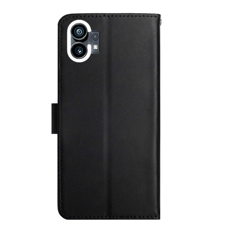 For Nothing Phone 1 Genuine Leather Fingerprint-proof Horizontal Flip Phone Case(Black)