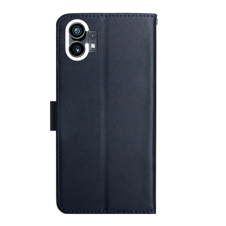 For Nothing Phone 1 Genuine Leather Fingerprint-proof Horizontal Flip Phone Case(Blue)