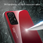 For Xiaomi 12 Lite Gradient Color Glass Case(Green Cyan)