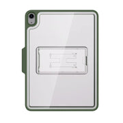 Mutural Transparent Holder Tablet Case For iPad Air 2022/ 2020 10.9(Army Green)