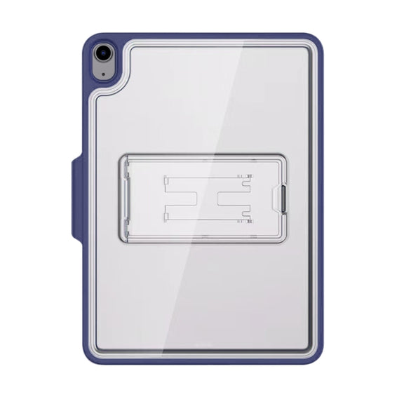 Mutural Transparent Holder Tablet Case For iPad Air 2022/ 2020 10.9(Navy Blue)