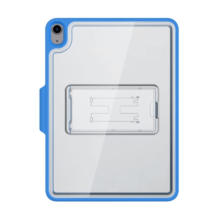 Mutural Transparent Holder Tablet Case For iPad Air 2022/ 2020 10.9(Blue)