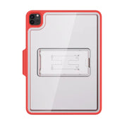 For iPad Pro 11 2022 / 2021 / 2020 / 2018 Mutural Transparent Holder Tablet Case(Red)