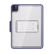For iPad Pro 11 2022 / 2021 / 2020 / 2018 Mutural Transparent Holder Tablet Case(Navy Blue)