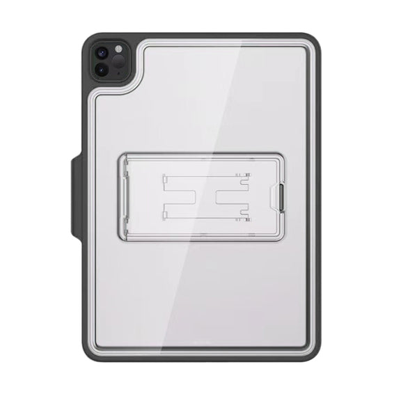 For iPad Pro 11 2022 / 2021 / 2020 / 2018 Mutural Transparent Holder Tablet Case(Black)