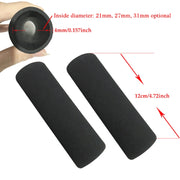 1 Pair Motorcycle Non-slip Sweat-absorbing Water-resistant Sponge Handle Cover, Inside Diameter:31mm