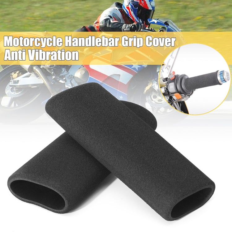 1 Pair Motorcycle Non-slip Sweat-absorbing Water-resistant Sponge Handle Cover, Inside Diameter:31mm