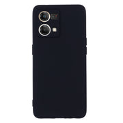 For OPPO Reno 7 4G Global/F21 Pro 4G Pure Color Liquid Silicone Shockproof Full Coverage Phone Case(Black)
