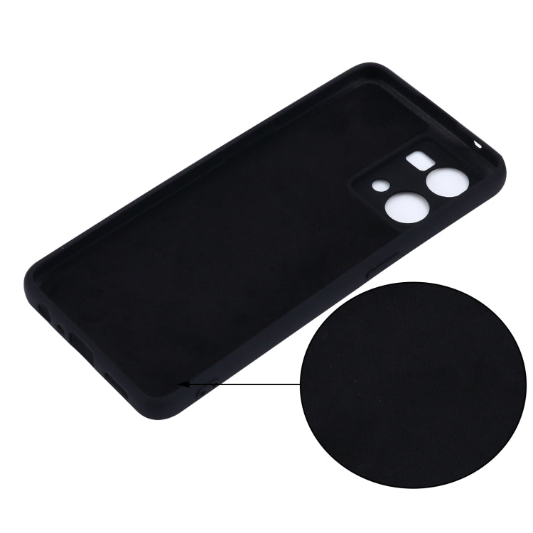 For OPPO Reno 7 4G Global/F21 Pro 4G Pure Color Liquid Silicone Shockproof Full Coverage Phone Case(Black)