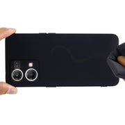 For OPPO Reno 7 4G Global/F21 Pro 4G Pure Color Liquid Silicone Shockproof Full Coverage Phone Case(Black)