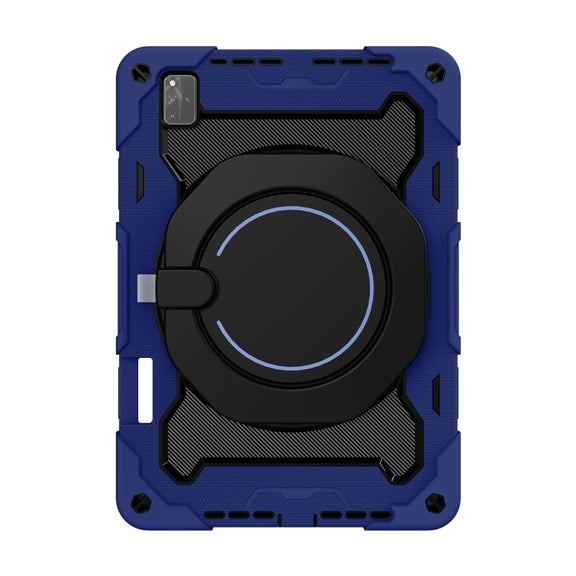For Huawei MatePad Pro 12.6 2021 Armor Contrast Color Silicone + PC Tablet Case(Navy Blue)